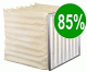 85% Efficient Extended Surface Bag Filter