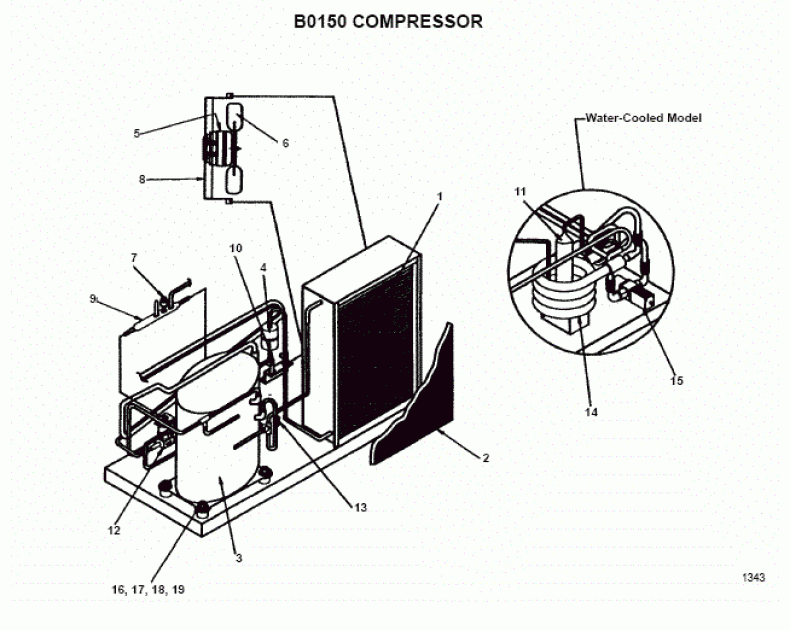 Manitowoc B150 Series (150 Series) Ice Machine Parts Diagram | nt-ice