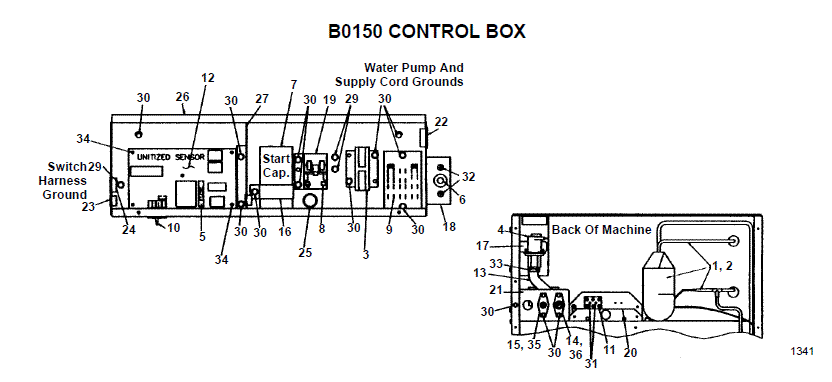 Manitowoc B150 Series (150 Series) Ice Machine Parts Diagram | nt-ice