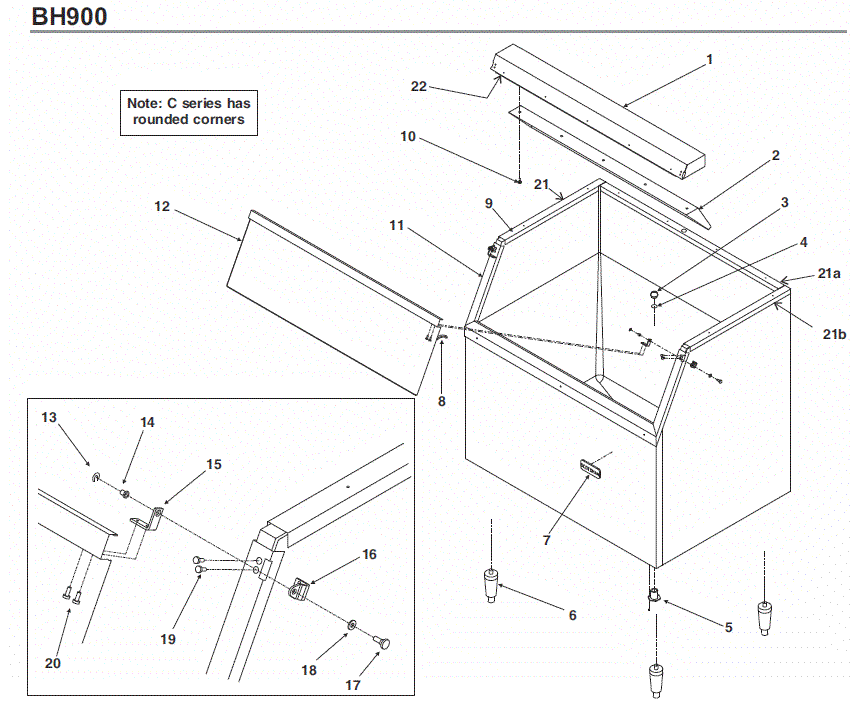 Scotsman Bh900 Bin Parts Diagram