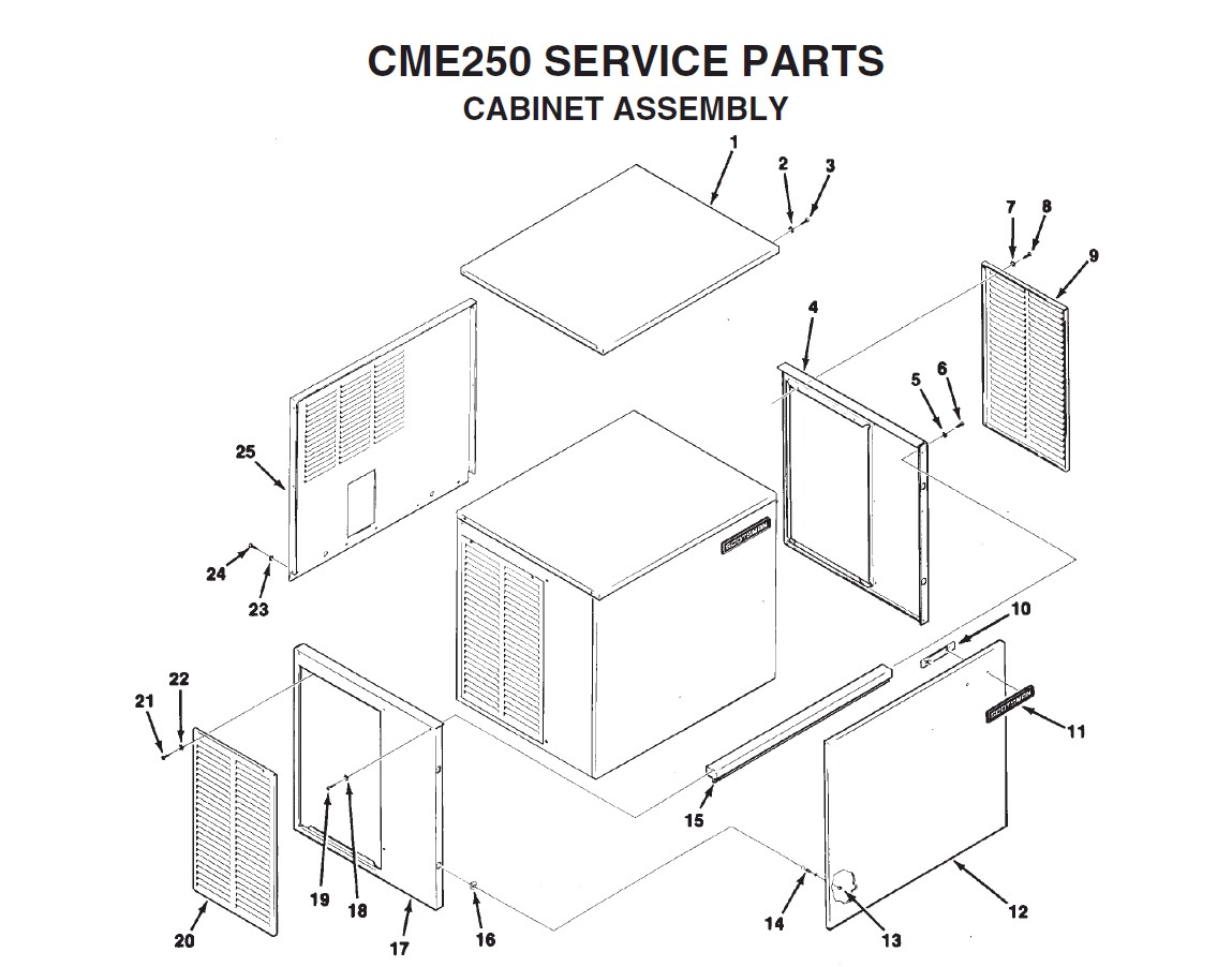 Scotsman CME256 Parts Diagram | nt-ice.com - Parts & Accessories for