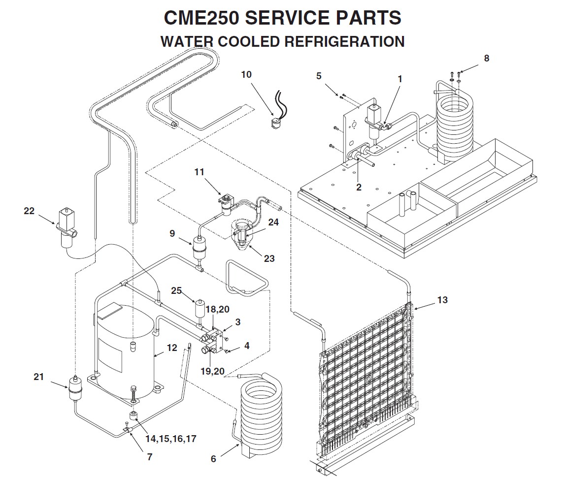 Scotsman CME256 Parts Diagram Parts & Accessories for
