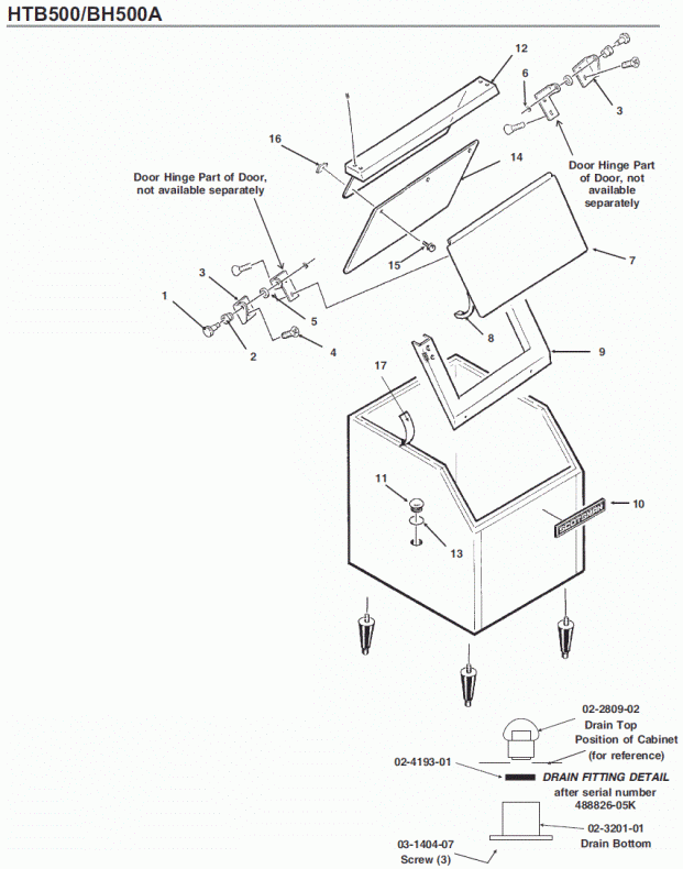 Scotsman HTB500 Bin Parts Diagram Parts & Accessories