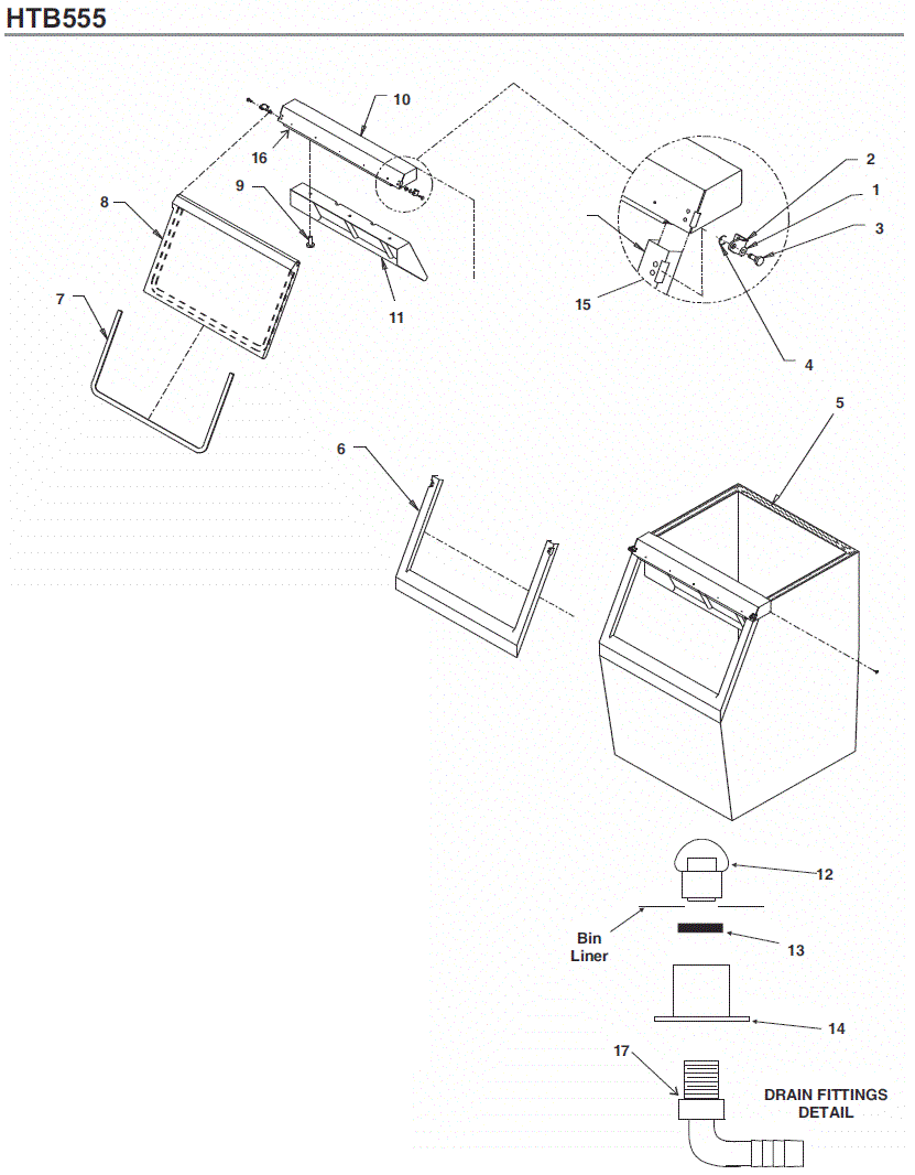 Scotsman HTB555 Bin Parts Diagram Parts & Accessories