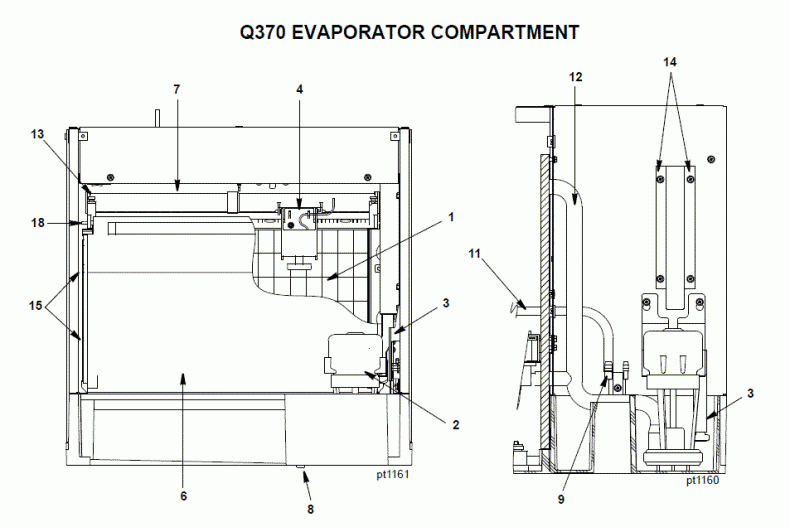 Manitowoc QD0372A Ice Machine Parts Diagram Parts