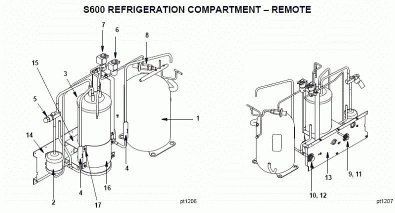 Manitowoc S600 Series Ice Machine Parts Diagram - Models in series