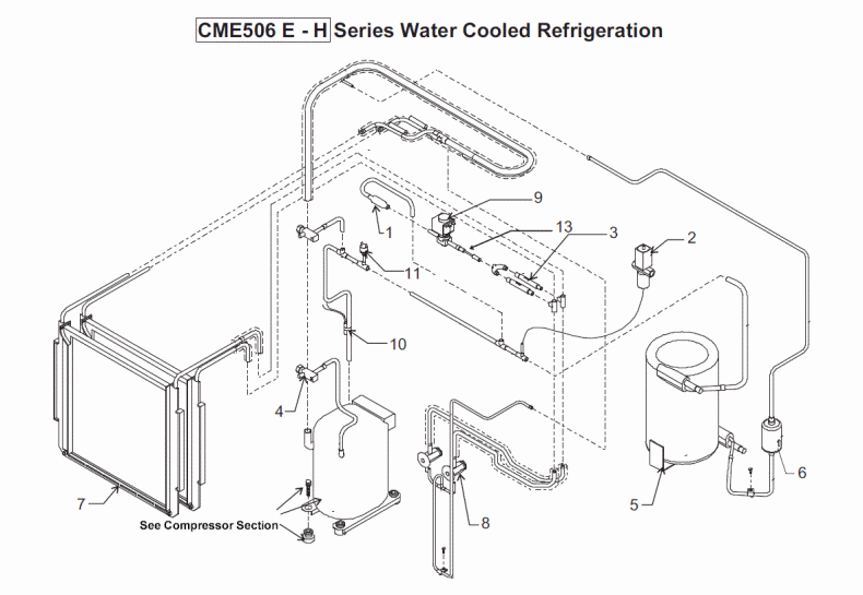 Scotsman CME506 Ice Machine Parts Diagram Parts