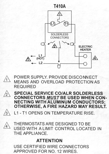Buy Honeywell T410a1013 Line Voltage Heat Only Thermostat
