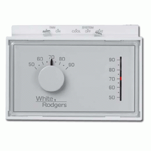 White Rodgers 1F56N-444 Mercury-Free 1 Heat / 1 Cool Thermostat  - Horizontal image