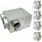 Aldes Bath Fan Kit With Multi-Port Exhaust Fan and 4 Grilles - MBFK-AG-4