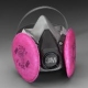 3MT Half Facepiece Respirator Assembly 6391, Large, with Particulate Filters 2091, P100