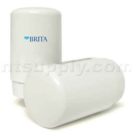 Replacement Filter for Brita On-Tap Basic Faucet System - 2 Pack White image