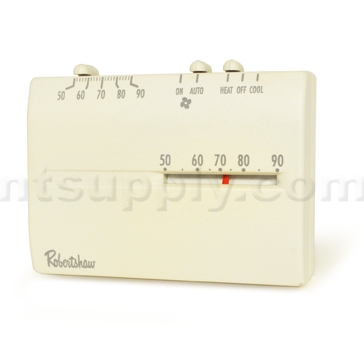 Robertshaw 9200H Mechanical 1 Heat/1 Cool Thermostat, Horizontal Mount image