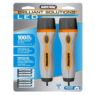 Rayovac 3AAA Brilliant Solutions LED Flashlight Twin Pack image