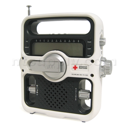 American Red Cross Solarlink FR500 Emergency Crank Flashlight with AM/FM Radio + NOAA Alerts image