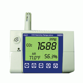 Wall Mount Indoor Air Quality Monitor - Temp, Rh, CO2 image