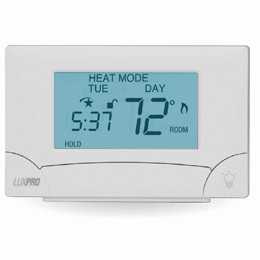 LuxPro PSP711TS Programmable (7 day) 1 Heat/1 Cool Thermostat, Touchscreen image