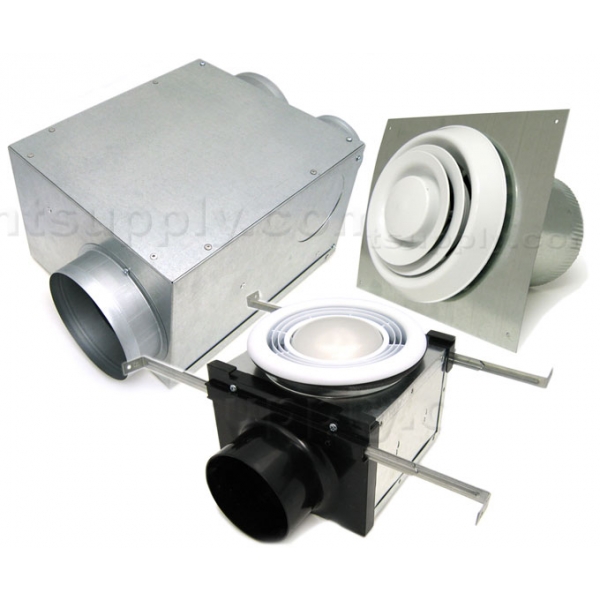 Buy Aldes Bath Fan Kit With MultiPort Exhaust Fan with 6" Grille