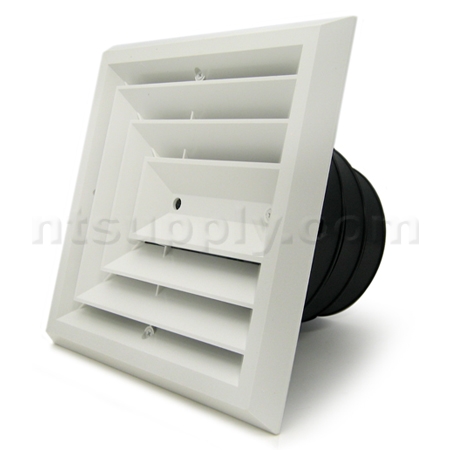Ceiling diffuser grille with adjustable collar. 3-way assembly. Ceiling diffuser grille with adjustable collar. 3-way assembly.