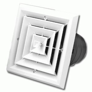 AIRTEC MV4 4-Way Diffuser Grille for 6/7/8" Duct image
