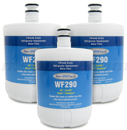 AquaFresh Replacement for LG Filter (LT500P, 5231JA2002A), 3-Pack image