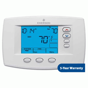 White-Rodgers 1F97-0671 Blue 6" 1 Heat / 1 Cool Thermostat image