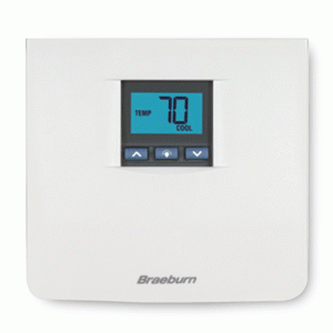 Braeburn Model 3000 Digital Non-Programmable Thermostat  - 1 Heat / 1 Cool image