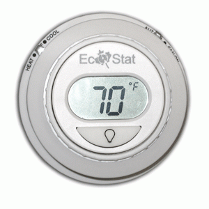 EcoStat Mercury-Free 1 Heat/1 Cool Non-Programmable Round Thermostat image