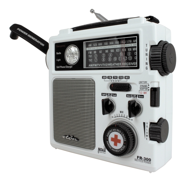 American Red Cross Emergency Crank Flashlight with AM/FM/TV Radio + NOAA Alerts image