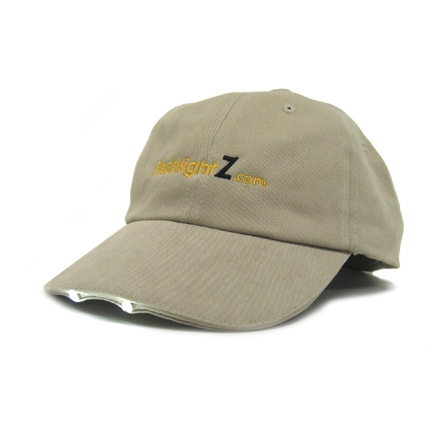 Panther Vision 2x LED Flashlight Hat, Tan image