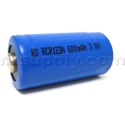 RCR123A, Rechargeable Lithium-Ion Battery, 3.0V, 600 mAh image